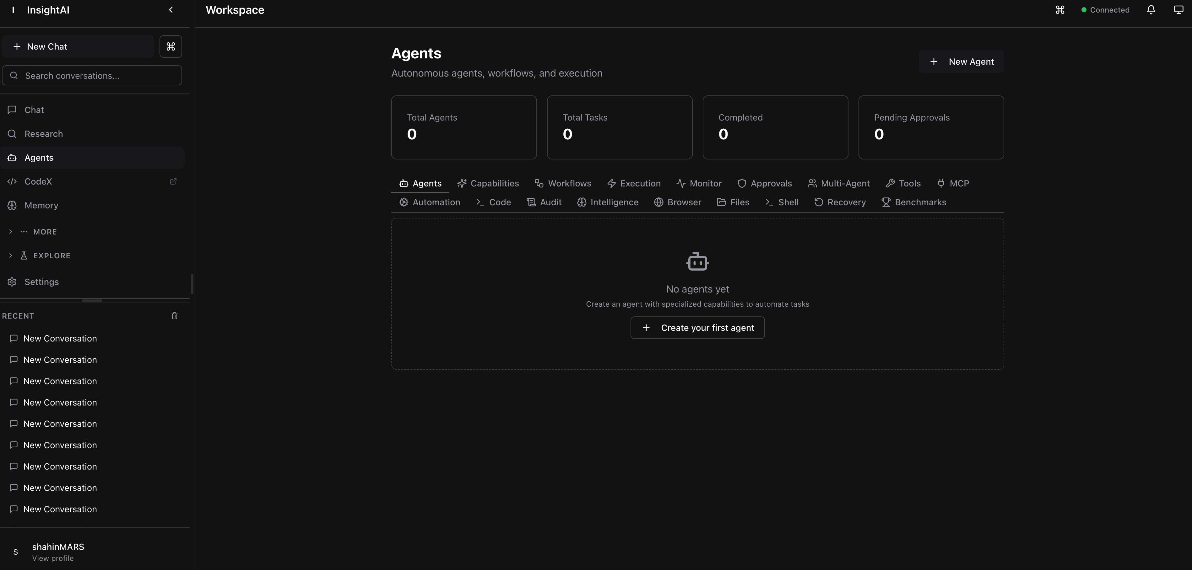 InsightAI Agents Dashboard